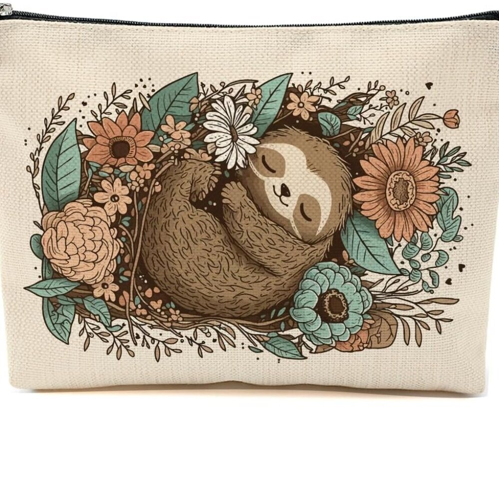 Cute Sloth Makeup Bag Sloth Gifts Cosmetic Bag Sloth Stuff Animal Lover Gifts fo